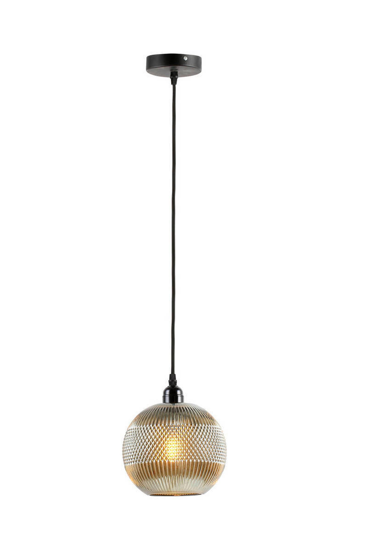 HÄNGELEUCHTE  19/21/19 cm   - Goldfarben/Braun, Trend, Glas (19/21/19cm) - Kayoom