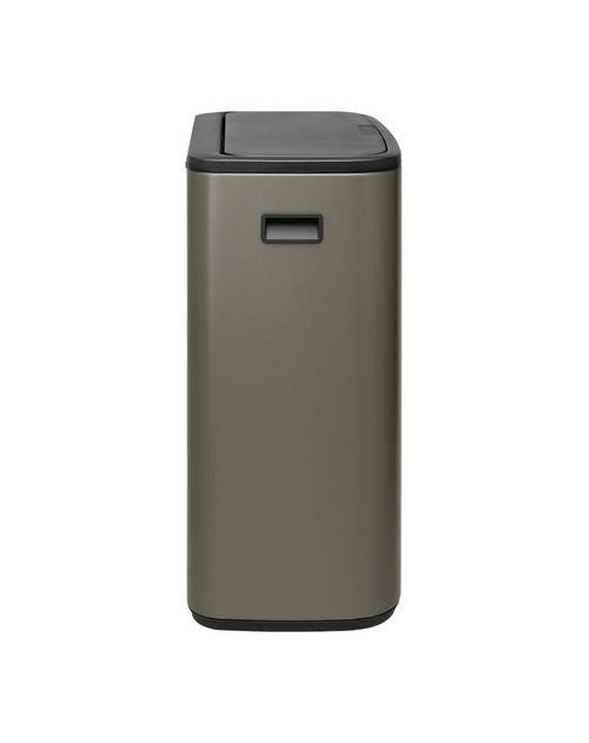 ABFALLEIMER BO TOUCH BIN 2 x 30 L  - Platinfarben/Schwarz, Design, Kunststoff/Metall (54,5/65,6/31,2cm) - Brabantia