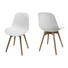 STUHL Eichefarben, Weiß - Eichefarben/Weiß, Trend, Holz/Kunststoff (51/82/52cm) - Ambia Home