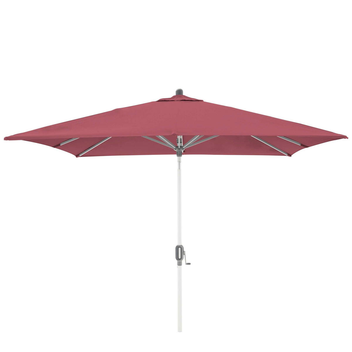 SONNENSCHIRM 240x240 cm Rot  - Silberfarben/Rot, KONVENTIONELL, Textil/Metall (240/240cm) - Doppler