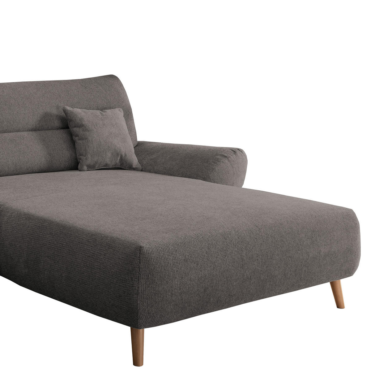 ECKSOFA in Chenille Graubraun  - Wildeiche/Graubraun, Modern, Holz/Textil (290/166cm) - MID.YOU