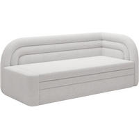 RÉCAMIERE Samt Weiss  - Weiss/Schwarz, Design, Kunststoff/Textil (223/80/86cm) - P & B