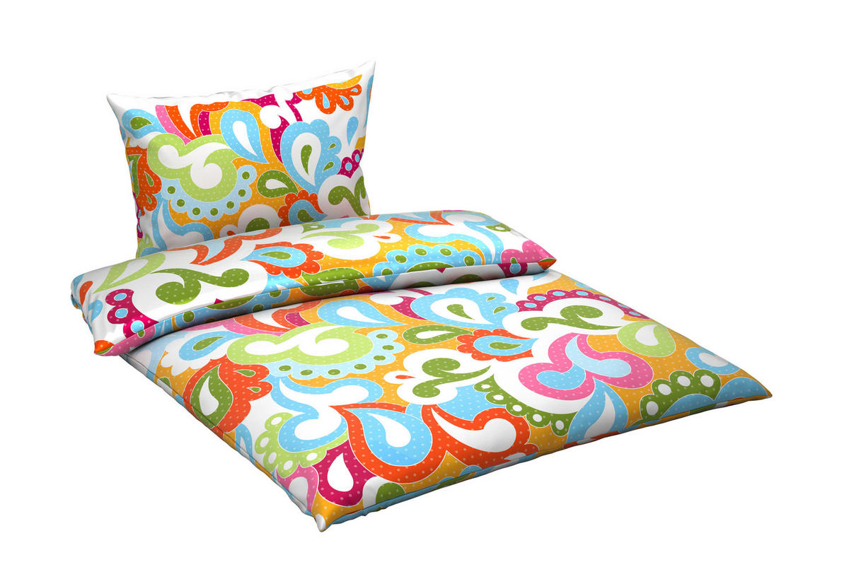 POSTEĽNÁ BIELIZEŇ, satén, viacfarebná, 140/200 cm - viacfarebná, Trend, textil (140/200cm) - Esposa