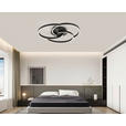 LED-DECKENLEUCHTE 50/7,5 cm  - Schwarz, Trend, Kunststoff/Metall (50/7,5cm) - Novel