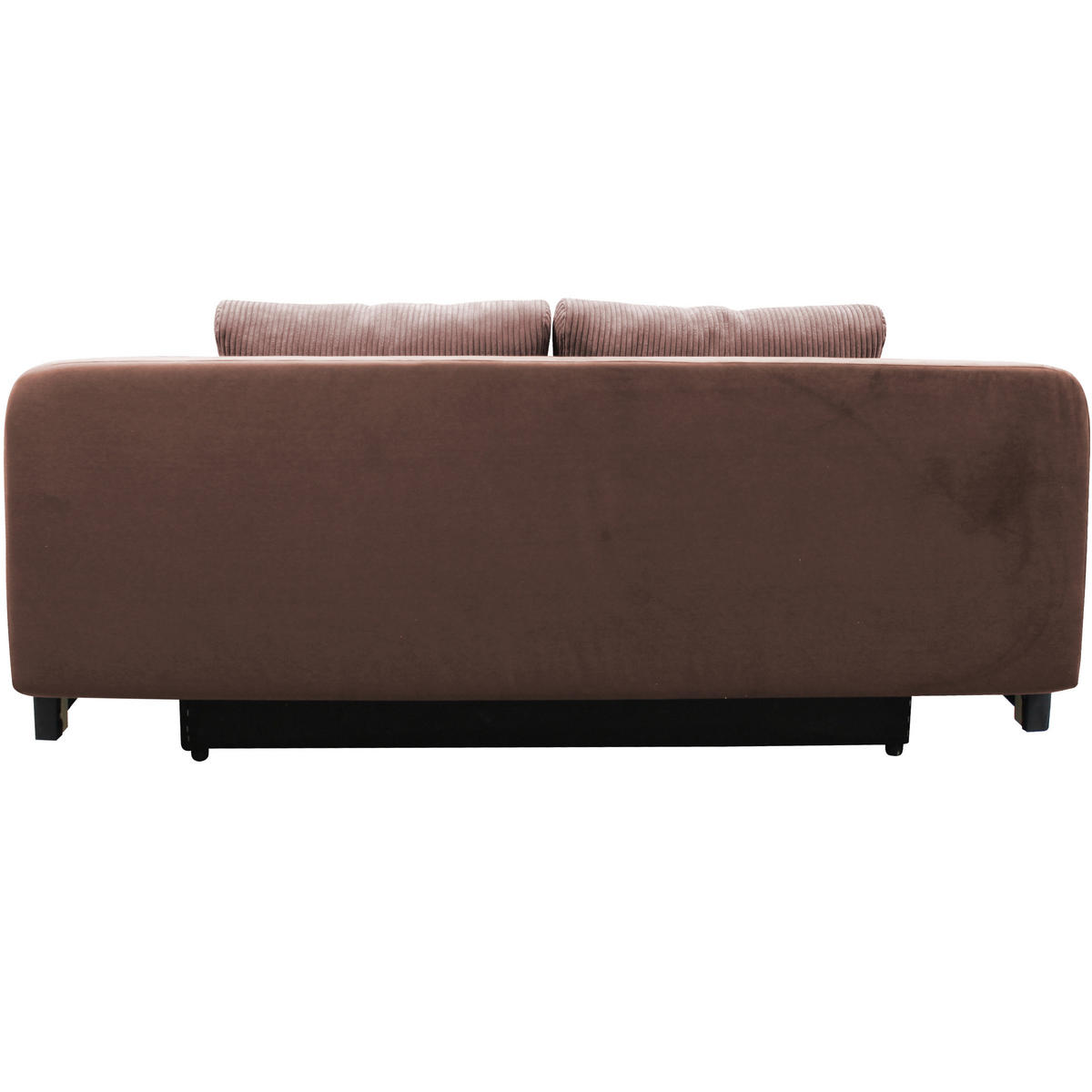 SCHLAFSOFA Velours Koralle  - Koralle/Schwarz, Design, Kunststoff/Textil (197/90/83cm) - MID.YOU