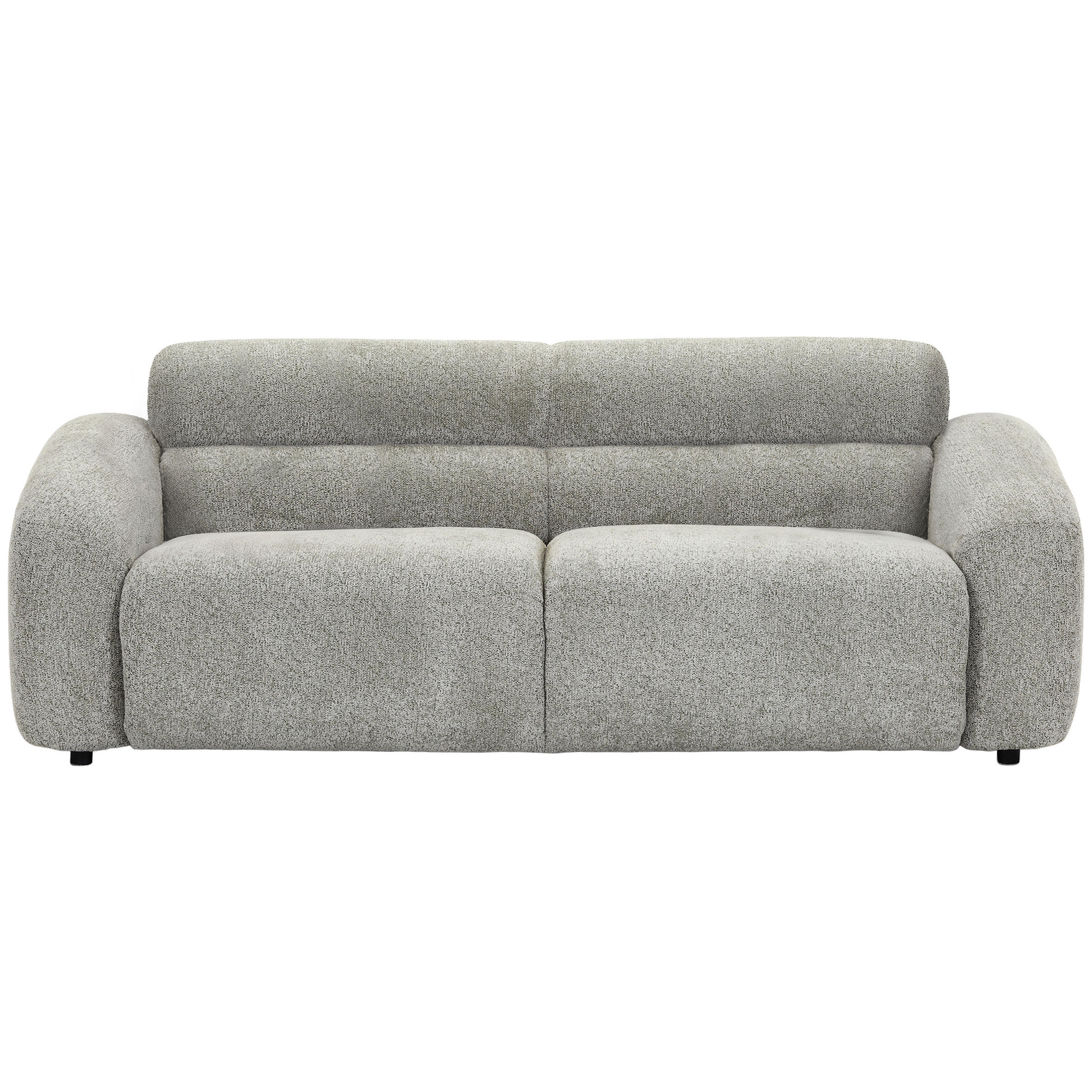 2,5-SITZER Aruna Chenille Graugrün  - Schwarz/Graugrün, Design, Kunststoff/Textil (222/83/100cm) - Lomoco