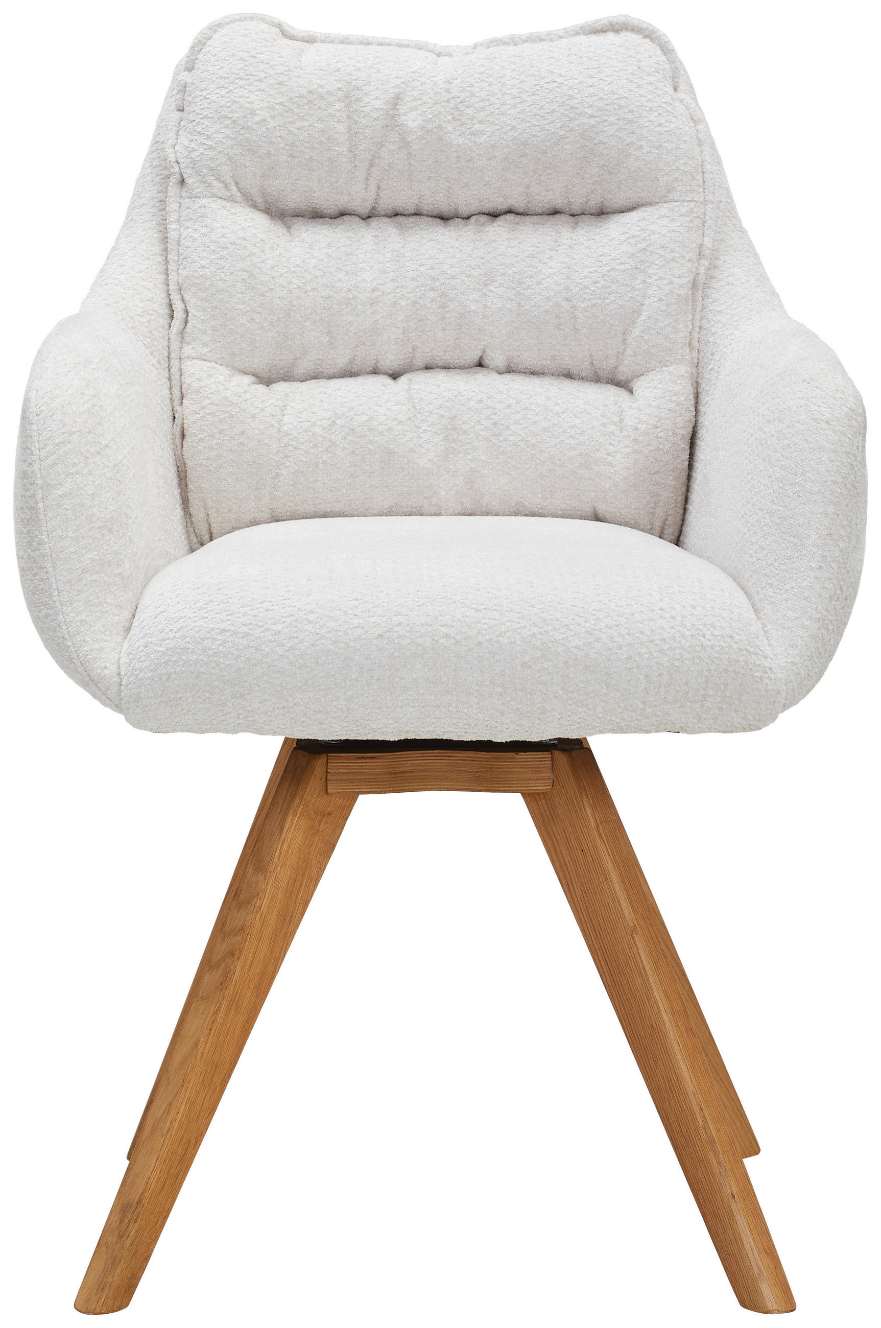 ARMLEHNSTUHL  in Chenille  - Eichefarben/Beige, KONVENTIONELL, Holz/Textil (59/86/69,5cm) - Linea Natura