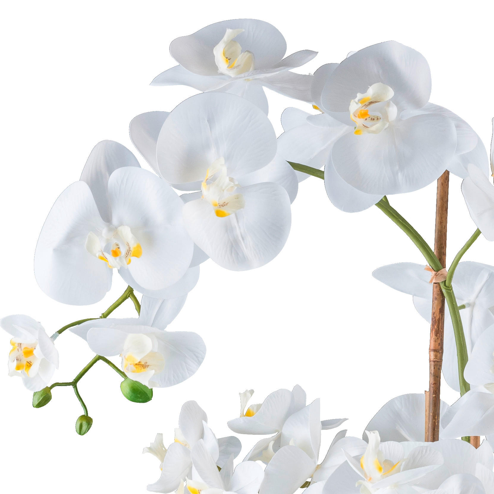 KUNSTPFLANZE Orchidee 90 cm  - Weiß/Grün, Design, Kunststoff (90cm) - P & B