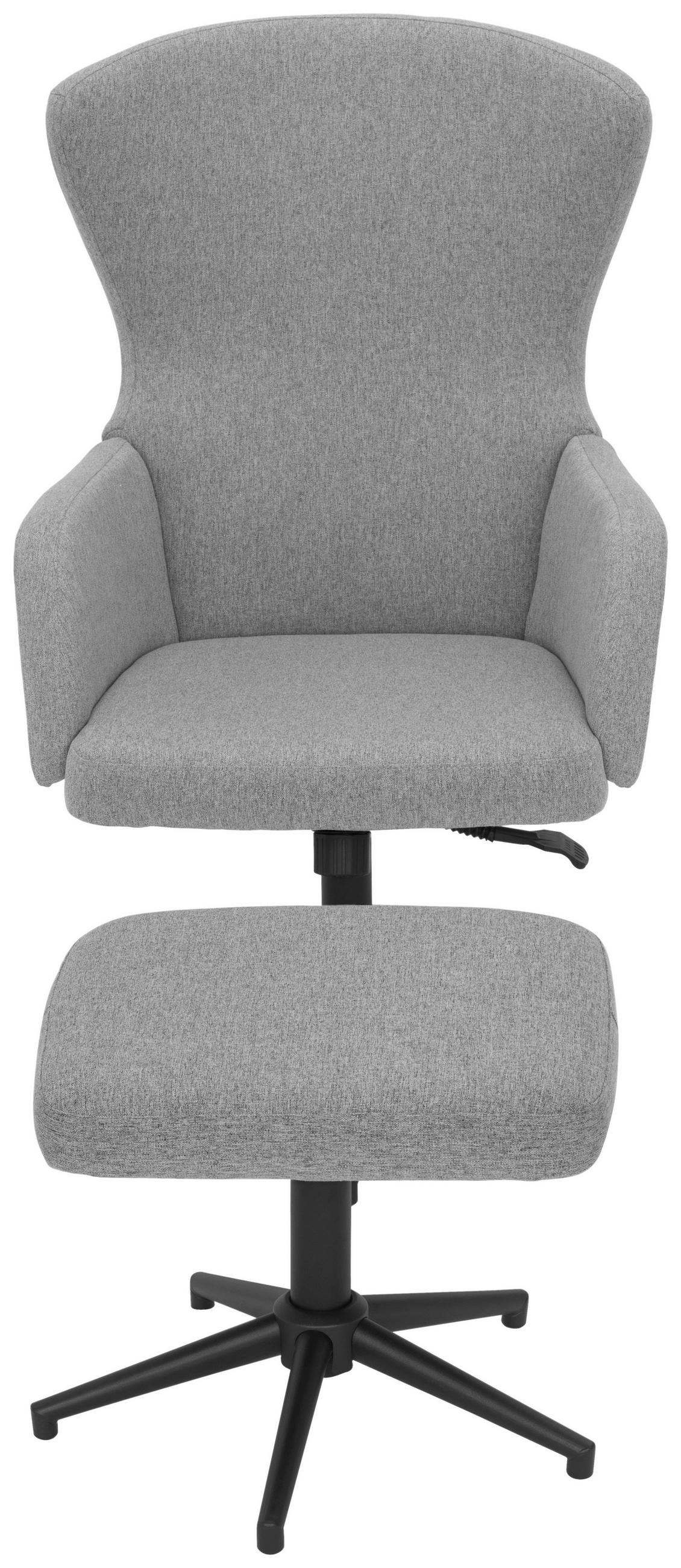 RELAXSESSEL Flachgewebe Hocker    - Schwarz/Grau, Design, Kunststoff/Textil (62/99/71cm) - MID.YOU
