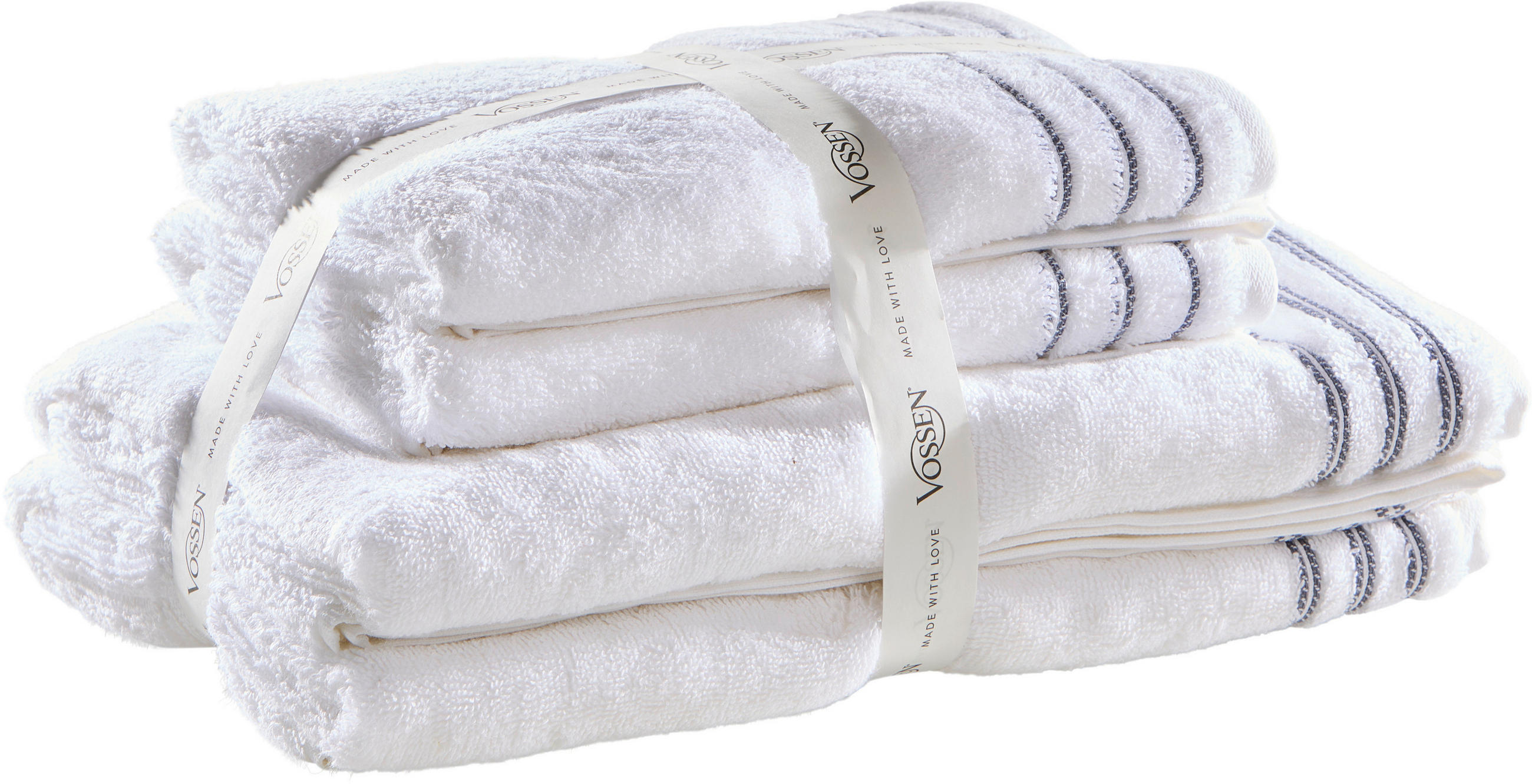 FROTTIERSET Grossetto Bundle Weiß 4-teilig  - Weiß, Basics, Textil - Vossen