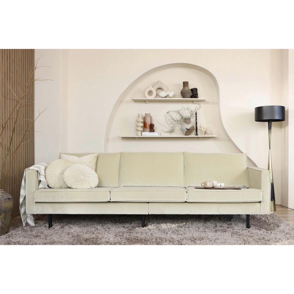 STEHLEUCHTE Blackout 30/130/30 cm  - Messingfarben/Goldfarben, Basics, Metall (30/130/30cm) - Collet's Monde