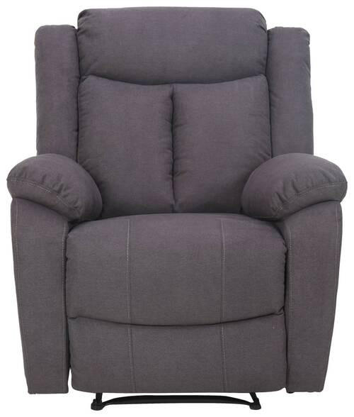 FERNSEHSESSEL Webstoff Grau  - Schwarz/Grau, KONVENTIONELL, Kunststoff/Textil (87/103/96cm) - P & B