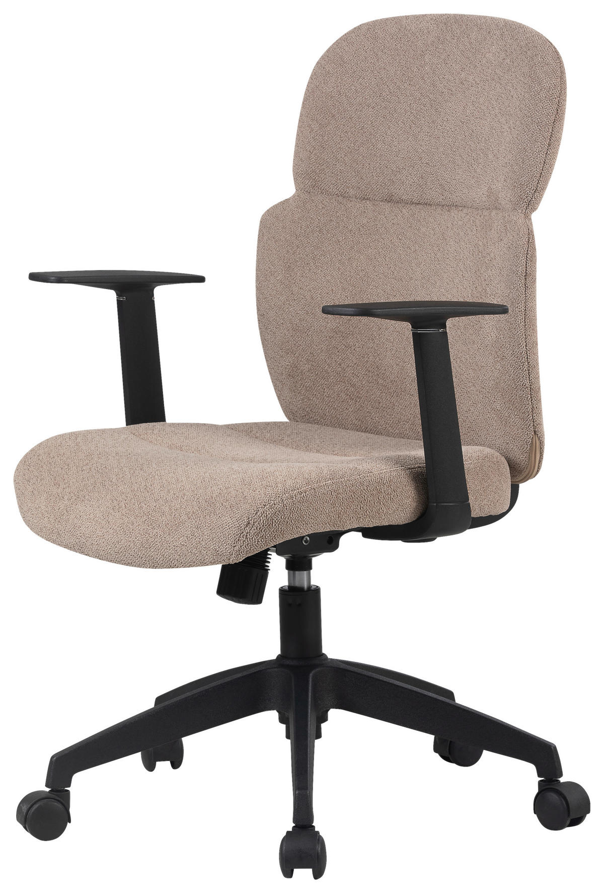OTOČNÁ ŽIDLE, tkaná látka, černá, světle hnědá - černá/světle hnědá, Design, textil/plast (60/93,5-101/57cm) - Modante