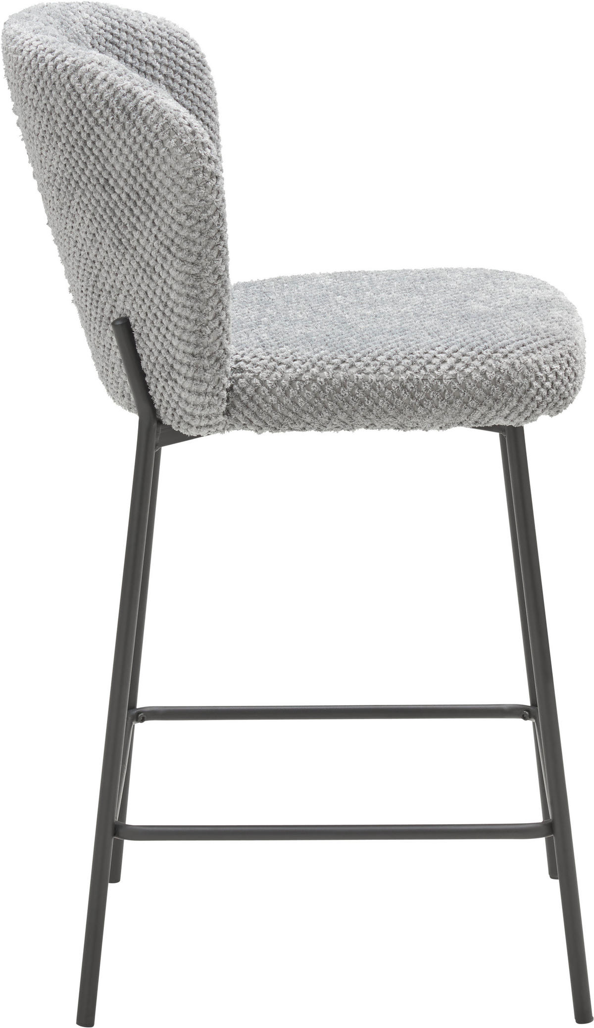 BARHOCKER in Grau  - Schwarz/Grau, LIFESTYLE, Holz/Textil (55/101/59cm) - Livetastic