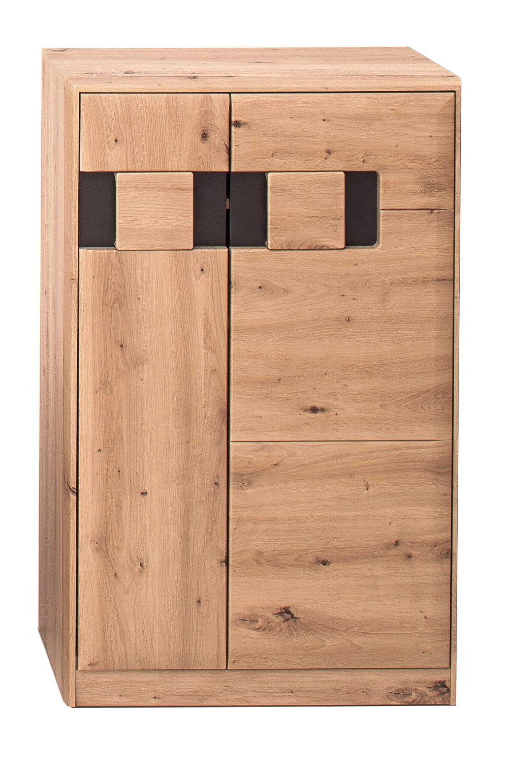 SCHUHSCHRANK Grau, Eichefarben  - Eichefarben/Grau, MODERN, Holzwerkstoff (66/105/38cm)