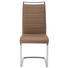 SCHWINGSTUHL Lederlook Chromfarben, Hellbraun - Chromfarben/Hellbraun, Design, Textil/Metall (43/99/56cm) - NOVEL