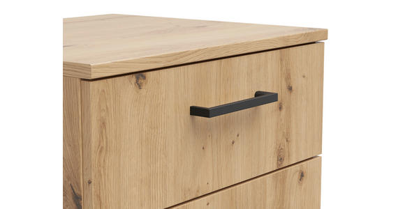 KOMMODE 45/83/40 cm in Eiche Artisan - Anthrazit/Schwarz, MODERN, Holzwerkstoff/Kunststoff (45/83/40cm) - Carryhome