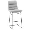 BARHOCKER - Schwarz/Grau, Design, Textil/Metall (52/122/66cm) - Dieter Knoll