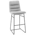 BARHOCKER in Textil Grau  - Schwarz/Grau, Design, Textil/Metall (52/122/66cm) - Dieter Knoll