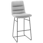 BARHOCKER in Textil Grau  - Schwarz/Grau, Design, Textil/Metall (52/122/66cm) - Dieter Knoll