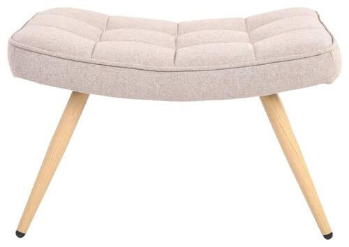 HOCKER Uta Webstoff Beige  - Eichefarben/Beige, MODERN, Textil/Metall (60/39/41cm) - MID.YOU
