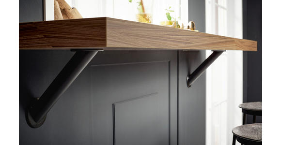 EINBAUKÜCHE - Braun, Design, Holzwerkstoff - Novel