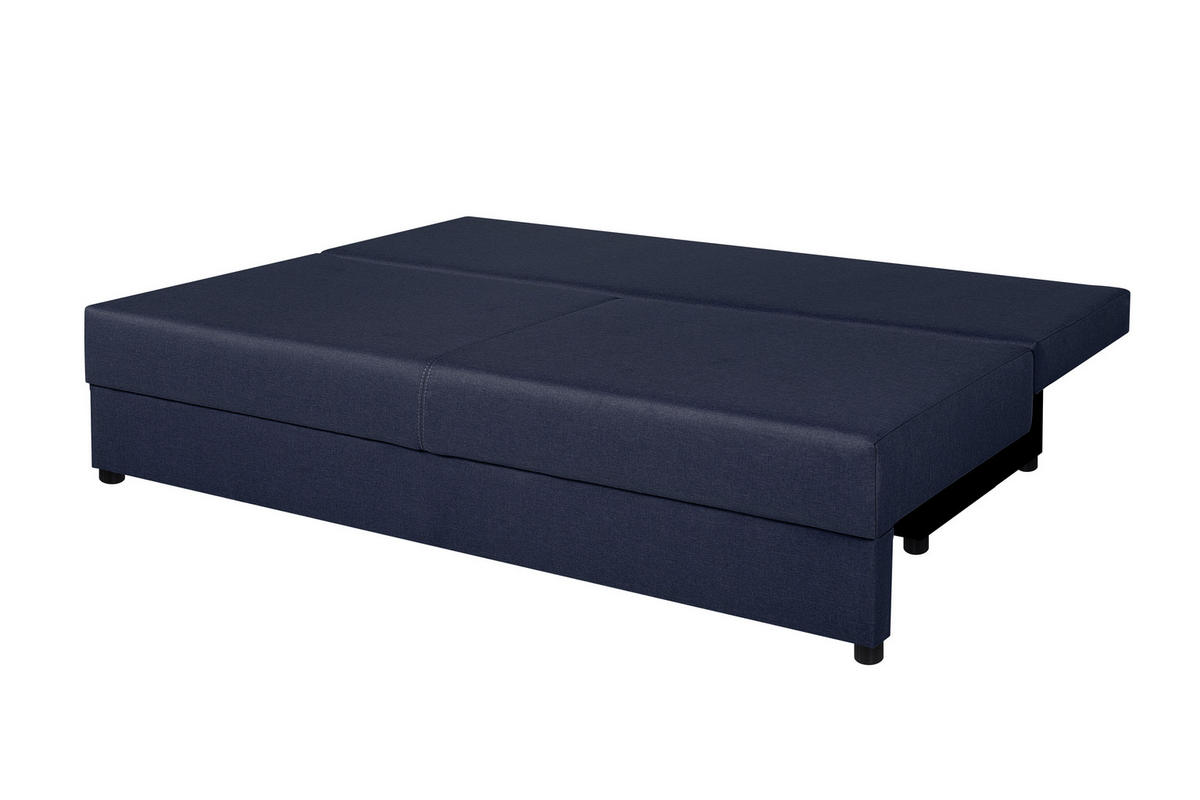 SCHLAFSOFA  mit Liegefunktion, Rücken echt Graphitfarben  - Graphitfarben/Schwarz, Design, Kunststoff/Textil - P & B