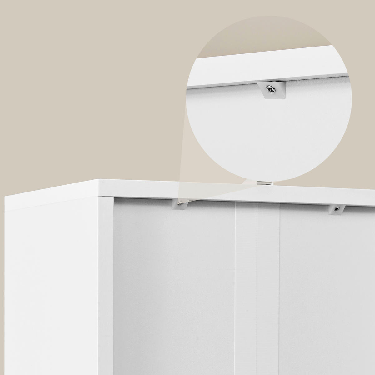 REGAL Weiß  - Schwarz/Weiß, Trend, Holzwerkstoff/Metall (31,8/175/24cm) - Boxxx