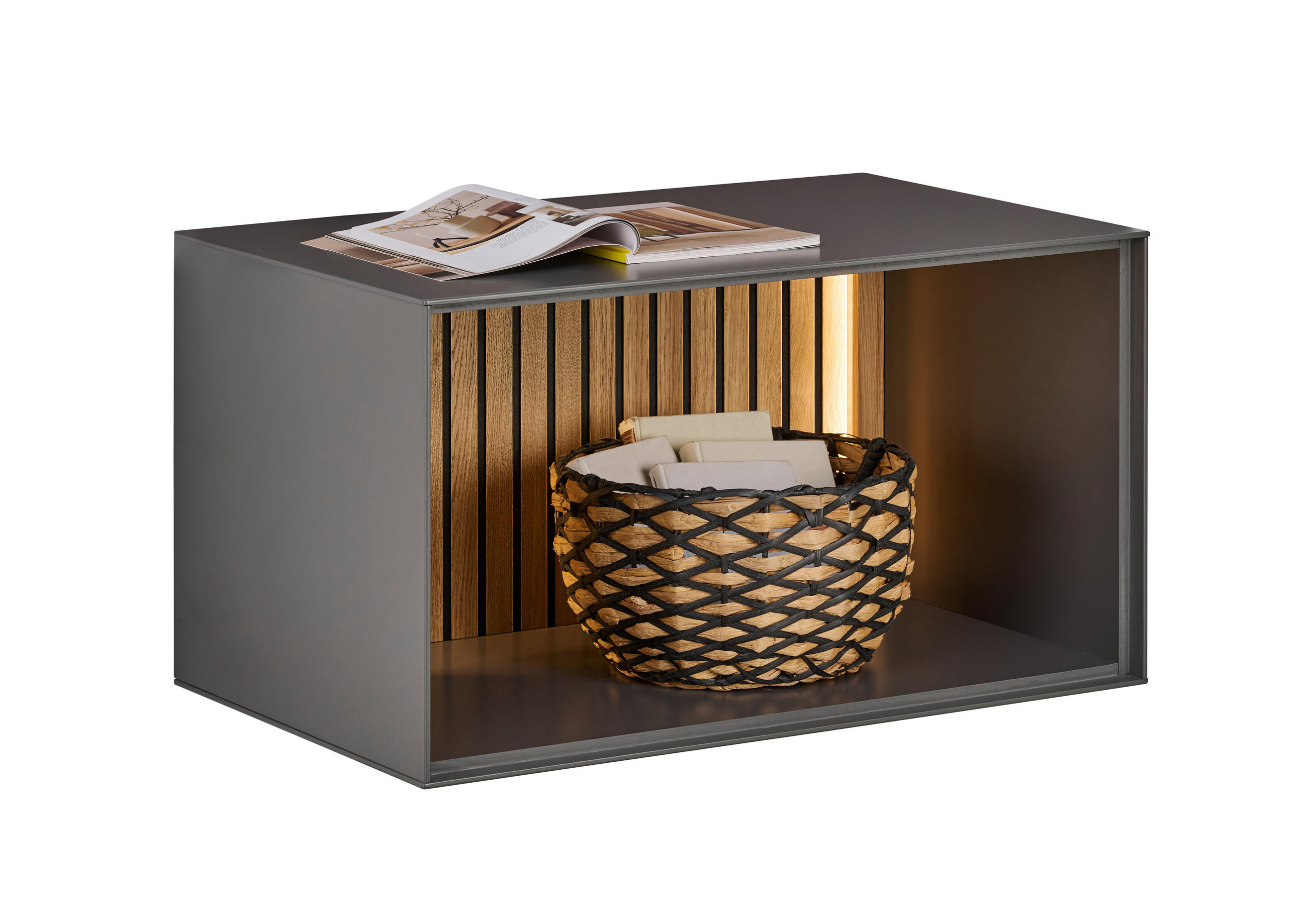 REGALELEMENT Anthrazit, Eichefarben  80/44/50 cm  - Eichefarben/Anthrazit, Design, Holz/Holzwerkstoff (80/44/50cm) - Dieter Knoll