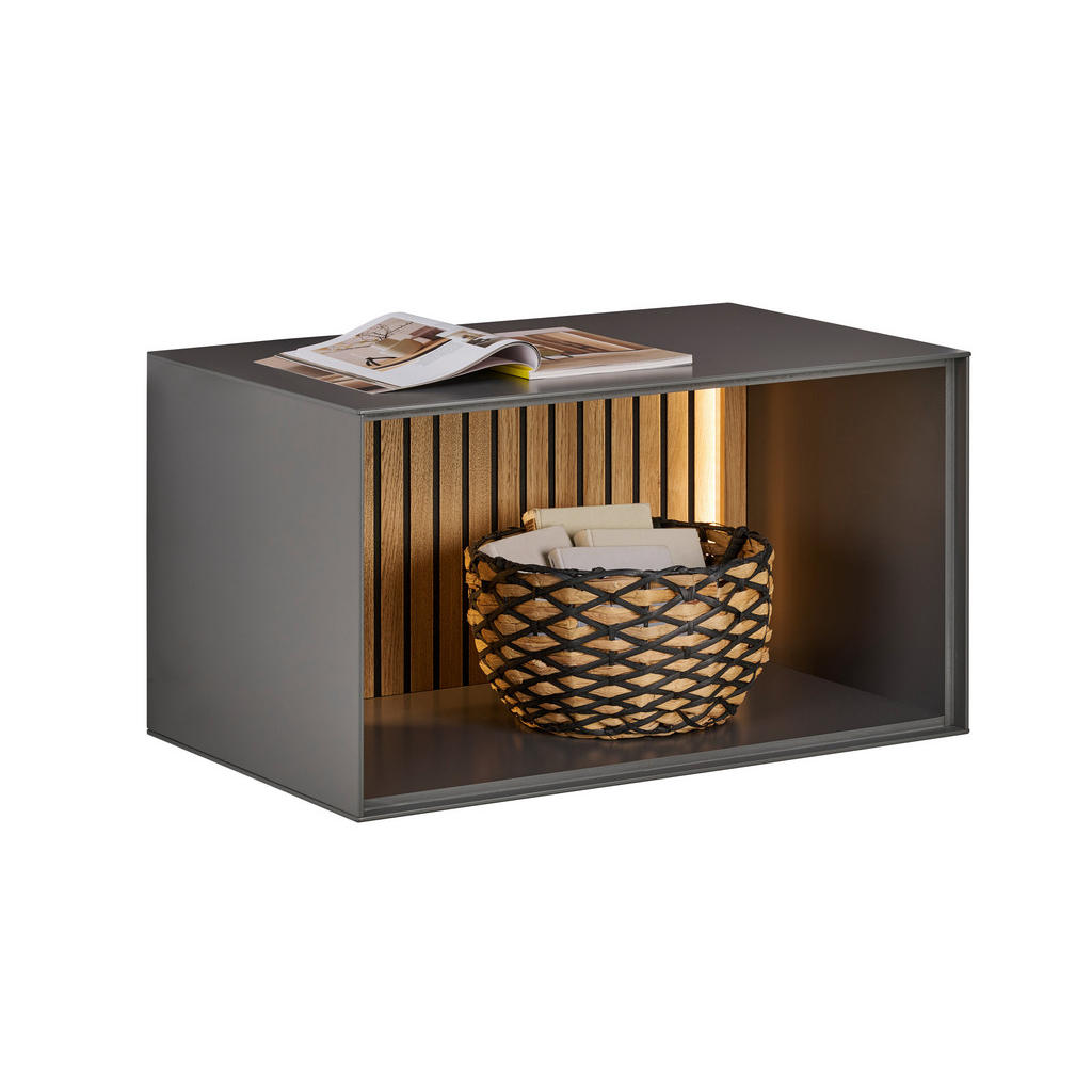 Dieter Knoll REGÁLOVÝ DIEL, dub, antracitová, farba duba, 80/44/50 cm