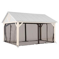 PAVILLON-SEITENTEIL   - Braun, Basics, Kunststoff (378/208cm) - Modante