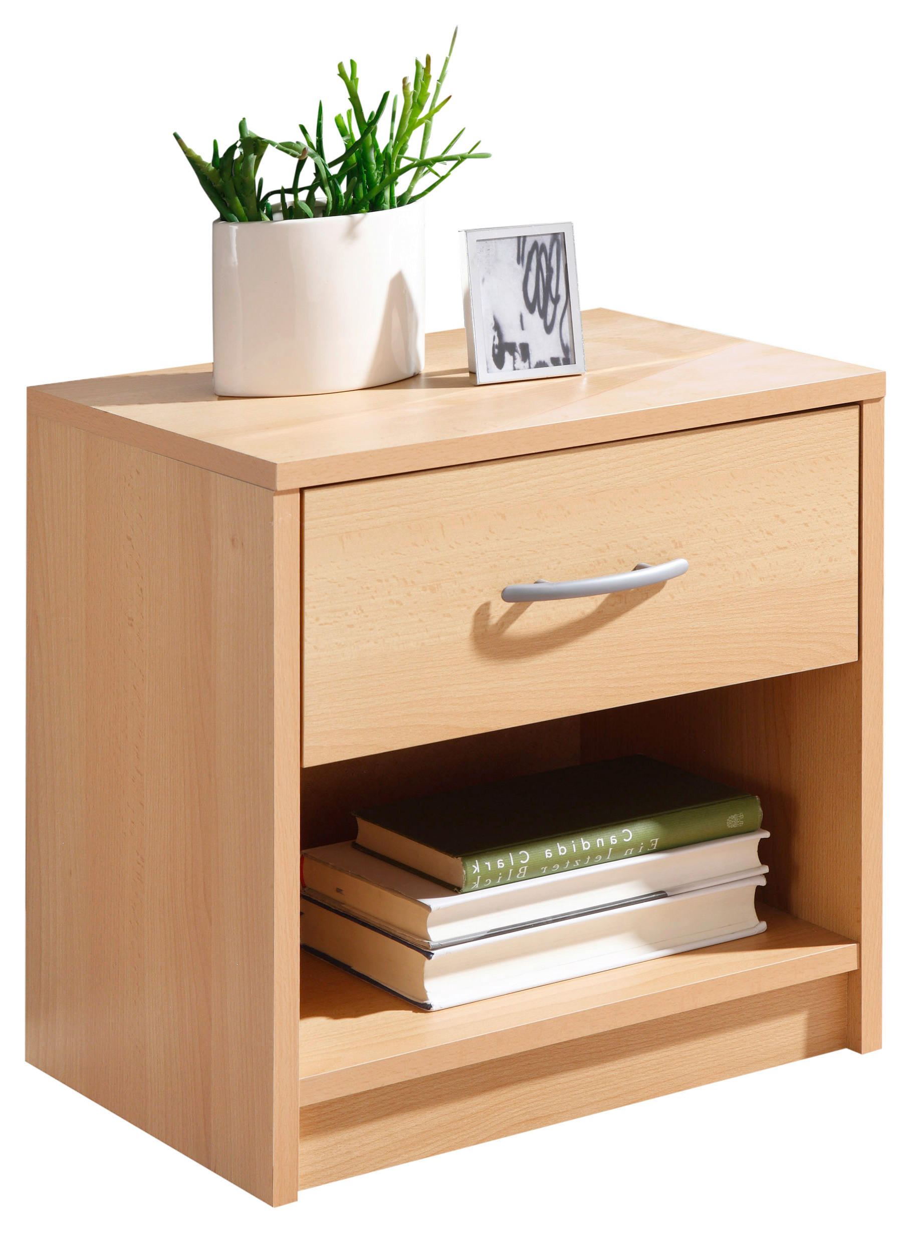 Nachtkästchen Buche Dekor H: 41 Cm Base