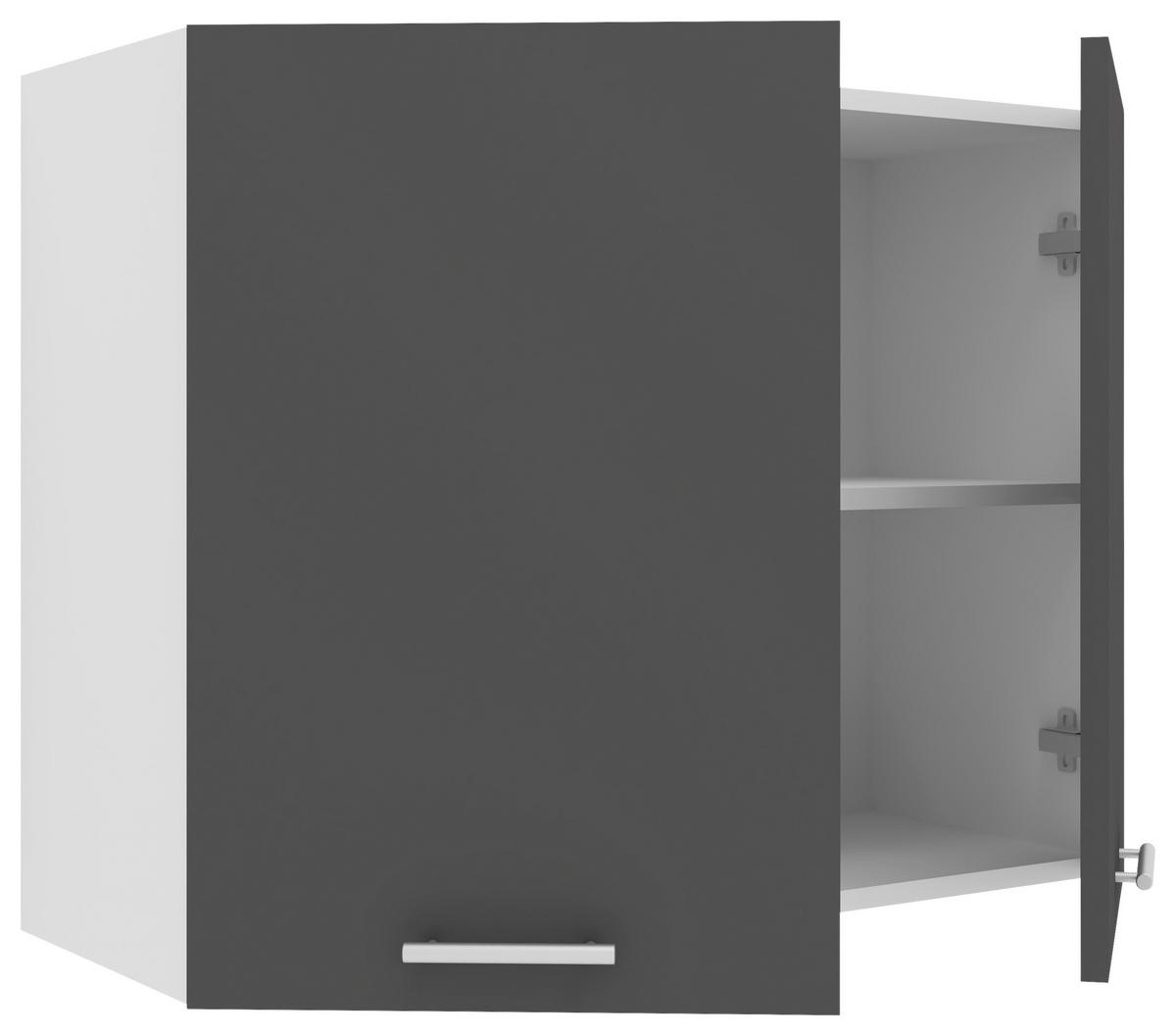 KÜCHENOBERSCHRANK 80/60/31 cm  in Weiss, Anthrazit  - Weiss/Anthrazit, Konventionell, Holzwerkstoff/Metall (80/60/31cm) - MID.YOU