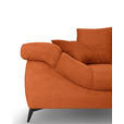 ECKSOFA Dunkelorange Cord Rückenkissen, Armlehnenkissen, Rücken echt  - Dunkelorange/Schwarz, KONVENTIONELL, Textil/Metall (332/231cm) - Carryhome