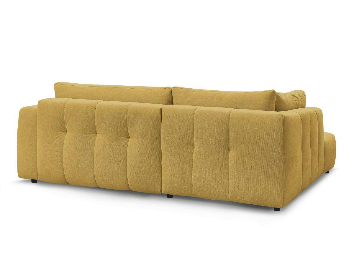ECKSCHLAFSOFA FUJI Leinenoptik Gelb  inkl.  - Gelb/Schwarz, MODERN, Kunststoff/Textil (204/282cm)
