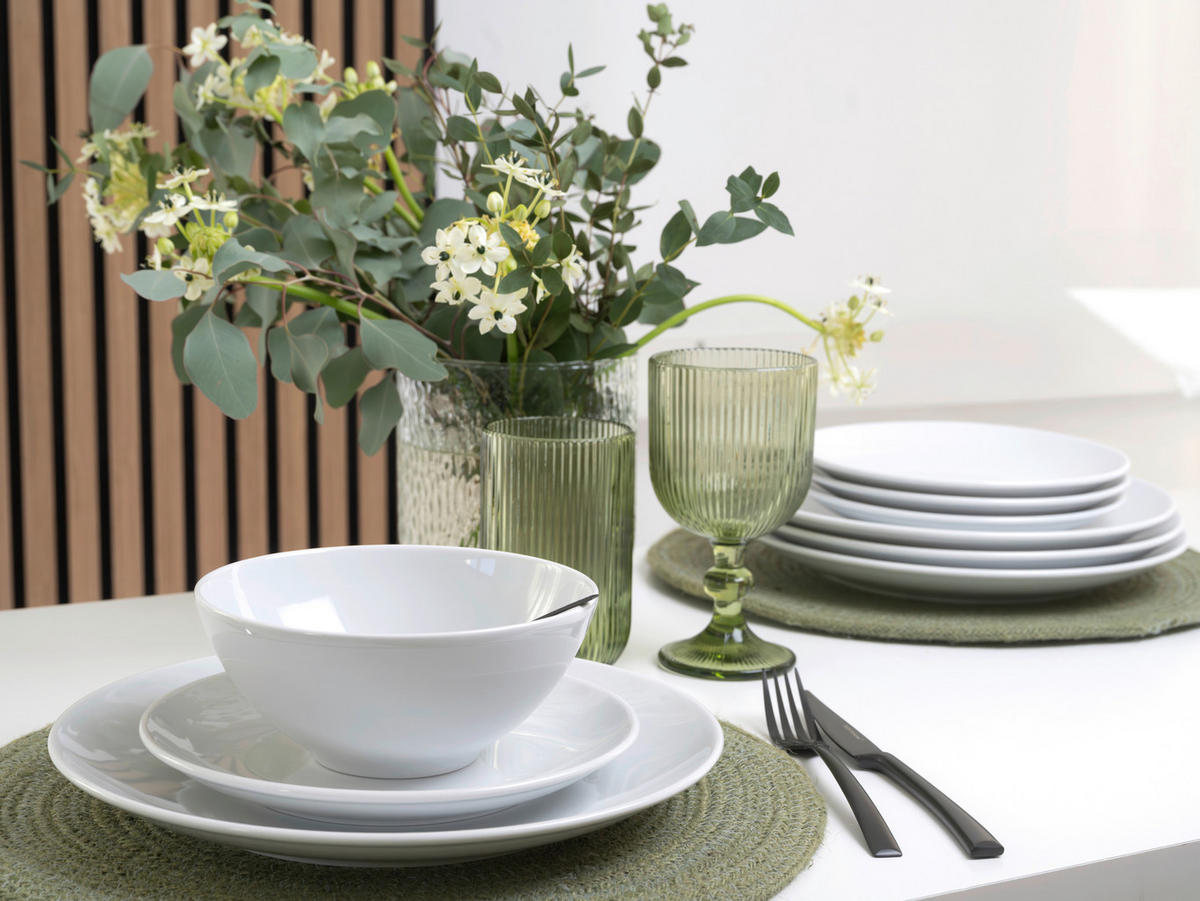 TAFELSERVICE Weiß Bistrot 12-teilig  - Weiß, Basics, Keramik - Creatable