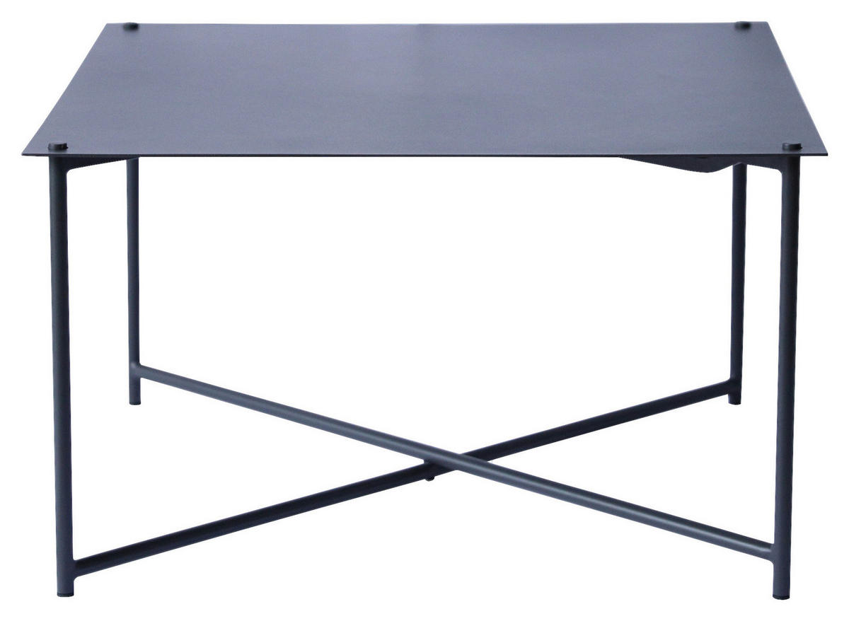 COUCHTISCH 70/70/42 cm quadratisch Anthrazit  - Anthrazit, Design, Metall (70/70/42cm) - Xora