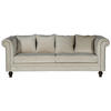 CHESTERFIELD-SOFA Creme  - Creme, Design, Textil (217/80/88cm) - Livetastic