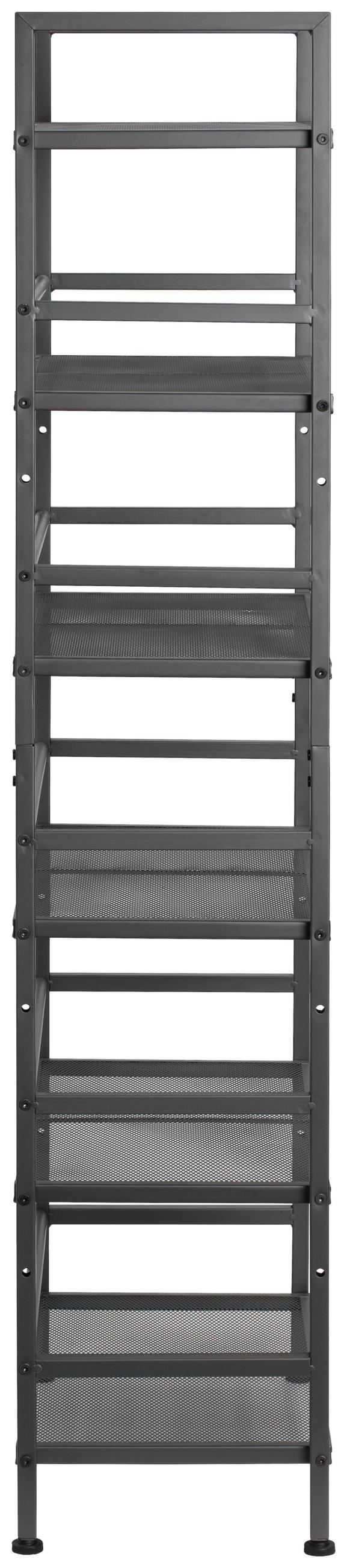 SCHUHREGAL Grau  - Grau, MODERN, Metall (59/144/30cm) - PBJ