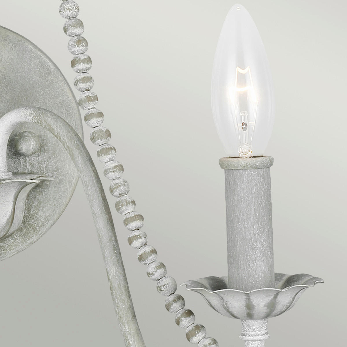 WANDLEUCHTE Maryville 35,6/16,8/53,3 cm   - Hellgrau, KONVENTIONELL, Holz/Metall (35,6/16,8/53,3cm) - Elstead Lighting