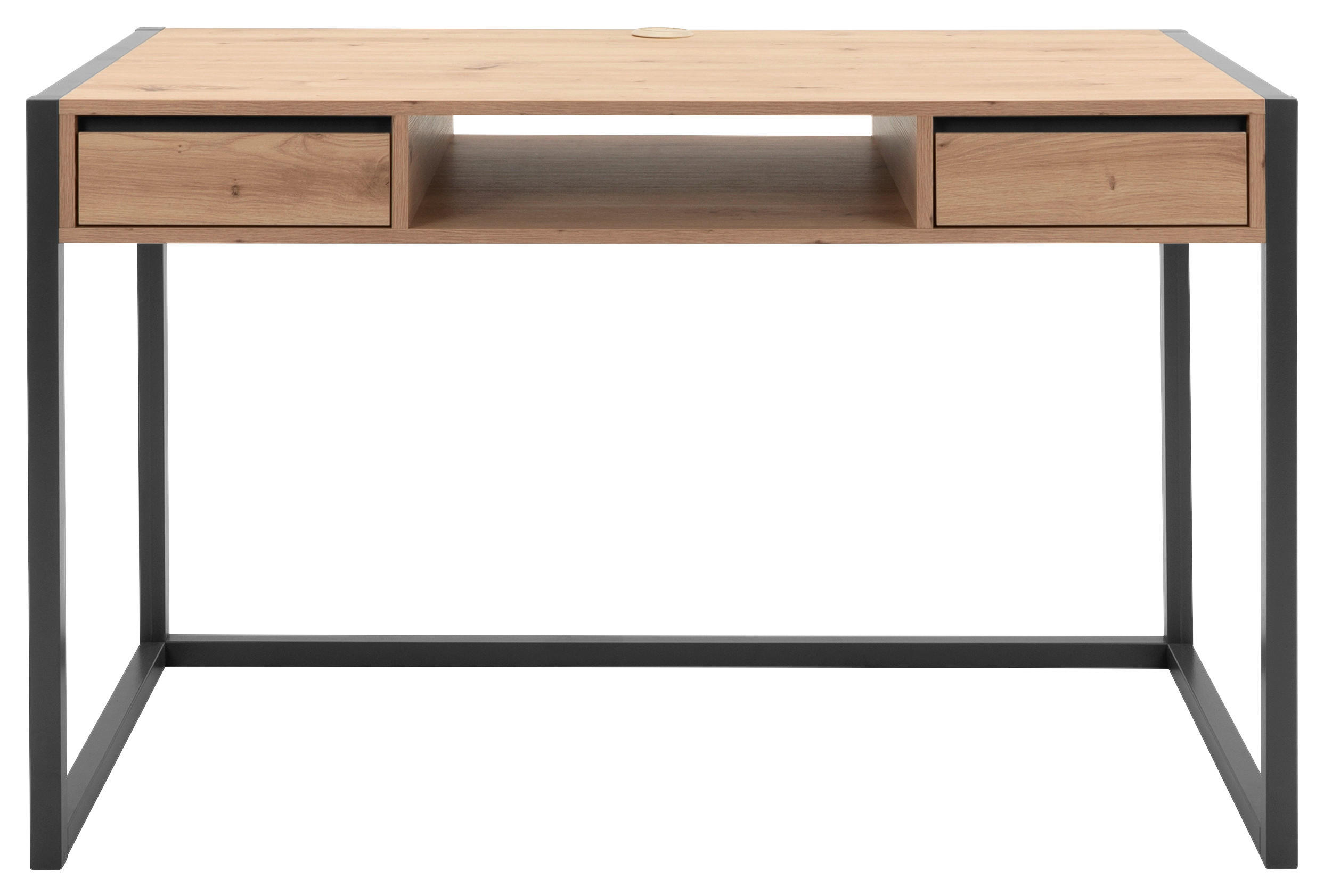 SCHREIBTISCH 120/60/75 cm in Eichefarben - Eichefarben/Anthrazit, KONVENTIONELL, Holzwerkstoff (120/60/75cm) - MID.YOU