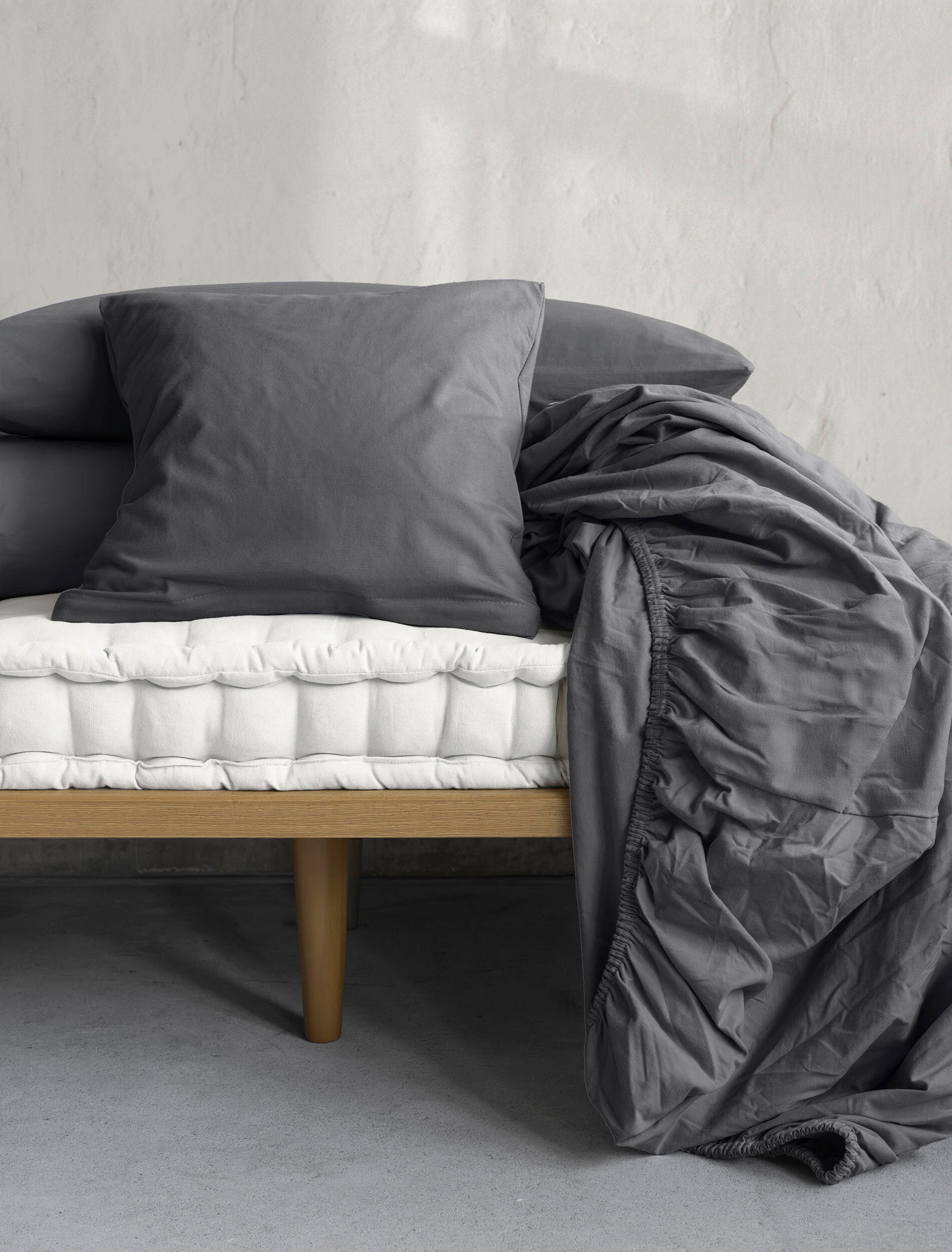 KOPFKISSENBEZUG 40/80 cm  - Anthrazit, KONVENTIONELL, Textil (40/80cm) - Irisette
