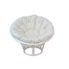 SESSEL Weiß    - Creme/Weiß, Natur, Holz/Textil (100/100/60cm) - MID.YOU