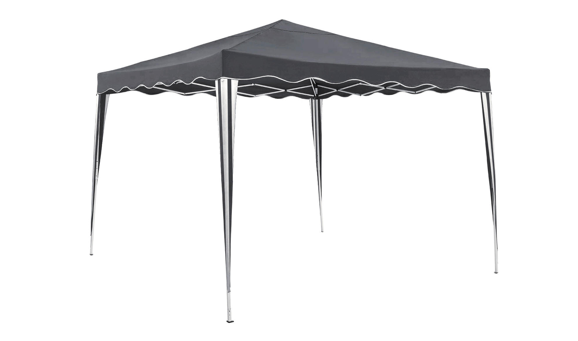 PAVILLON 295/260/295 cm Stahl  - Grau, Basics, Kunststoff/Metall (295/260/295cm) - Gardenson
