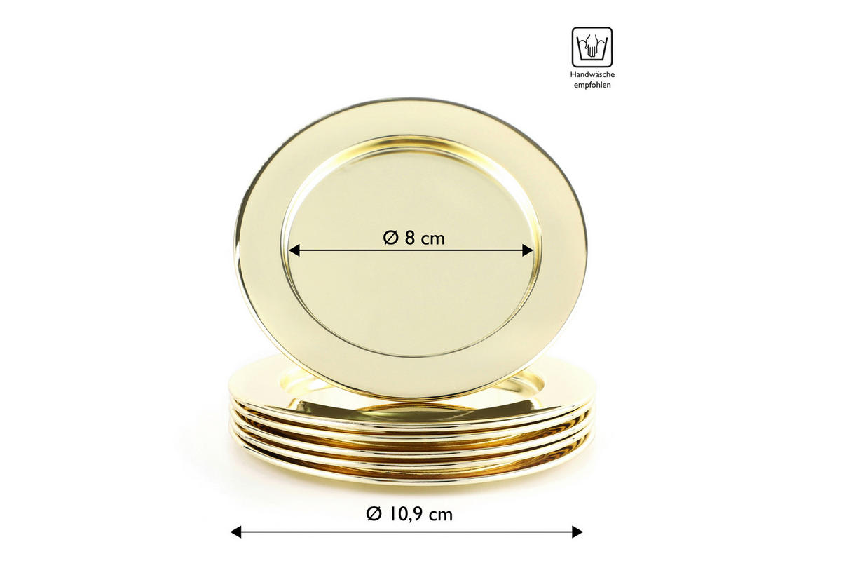 UNTERSETZER Metall Goldfarben 10,9 cm  - Goldfarben, Design, Metall (10,9cm) - Echtwerk