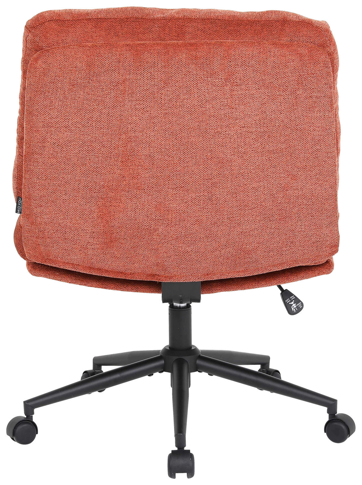 DREHSTUHL Mikrofaser Rot  - Rot/Schwarz, MODERN, Holz/Kunststoff (66/90/98/76cm) - MID.YOU
