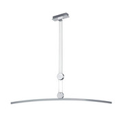 LED-HÄNGELEUCHTE - Alufarben/Weiß, Design, Kunststoff/Metall (110cm) - Dieter Knoll