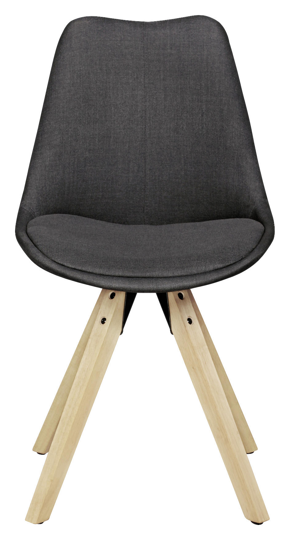 Stuhl - Set "WL5.026" , 2 Stück  in Webstoff  - Eichefarben/Anthrazit, Design, Holz/Textil (48/89/42cm) - MID.YOU