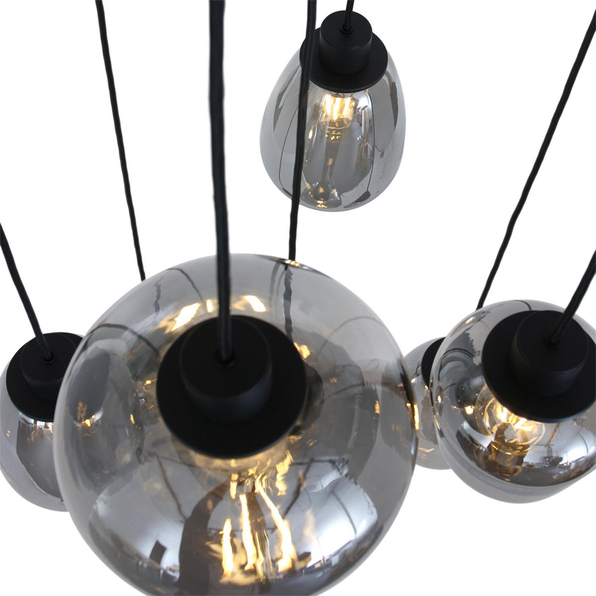 PENDELLEUCHTE  50/60-350/50 cm   - Schwarz, Trend, Glas/Metall (50/60-350/50cm)
