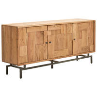 SIDEBOARD 175/80/45 cm  - mörkgrå/akaciefärgad, Natur, metall/trä (175/80/45cm) - MID.YOU